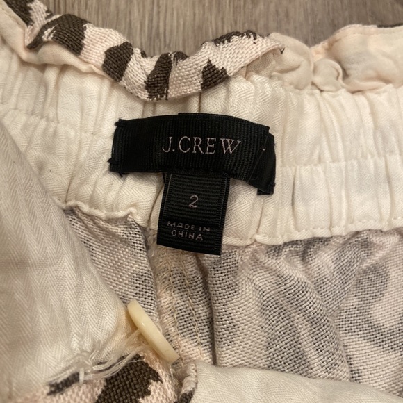 J Crew Linen Blend Cheetah Print Pants - Picture 2 of 4